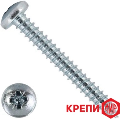 Саморез с полусферической головкой ТХ  оцинкованный SPAX